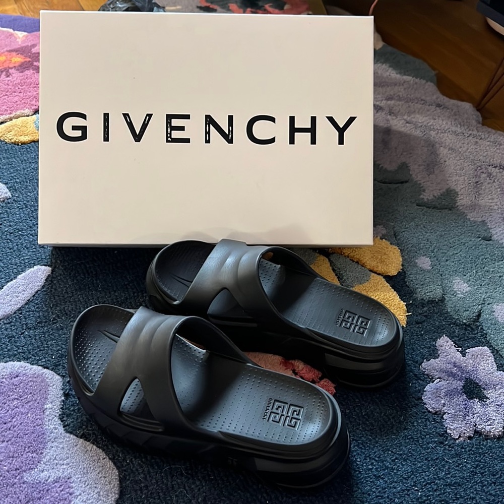 Givenchy Black Slide Sandals